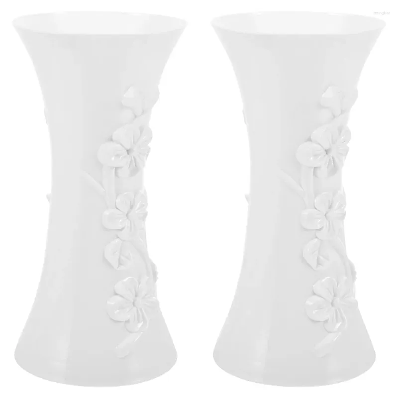 Vases 2pcs Vase Flower Home Decor Modern Style Tall Table Table Table pour la cuisine