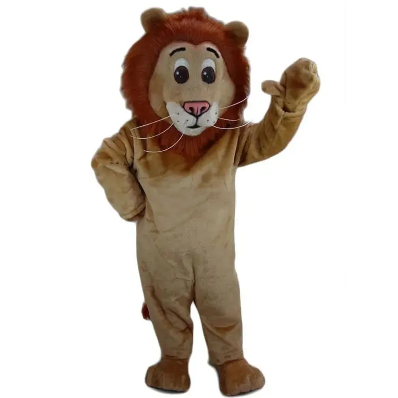 2024 New Adult Lion Maskottchen Kostüm Spaß Outfit Anzug Geburtstagsfeier Halloween Outdoor Outfit Suitfestival Kleid