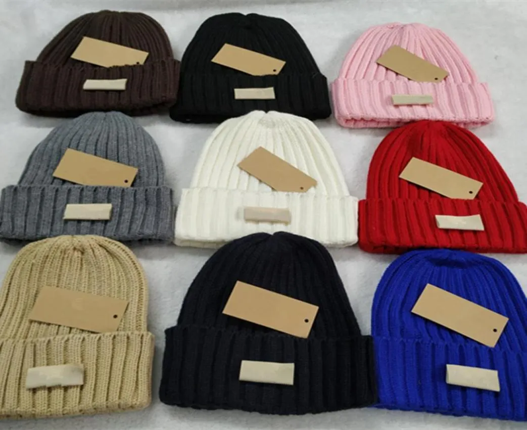 Designer gebreide hoed beanie cap merk ski hoeden luxe mode masker heren winterpetten unisex 9 kleur6535010