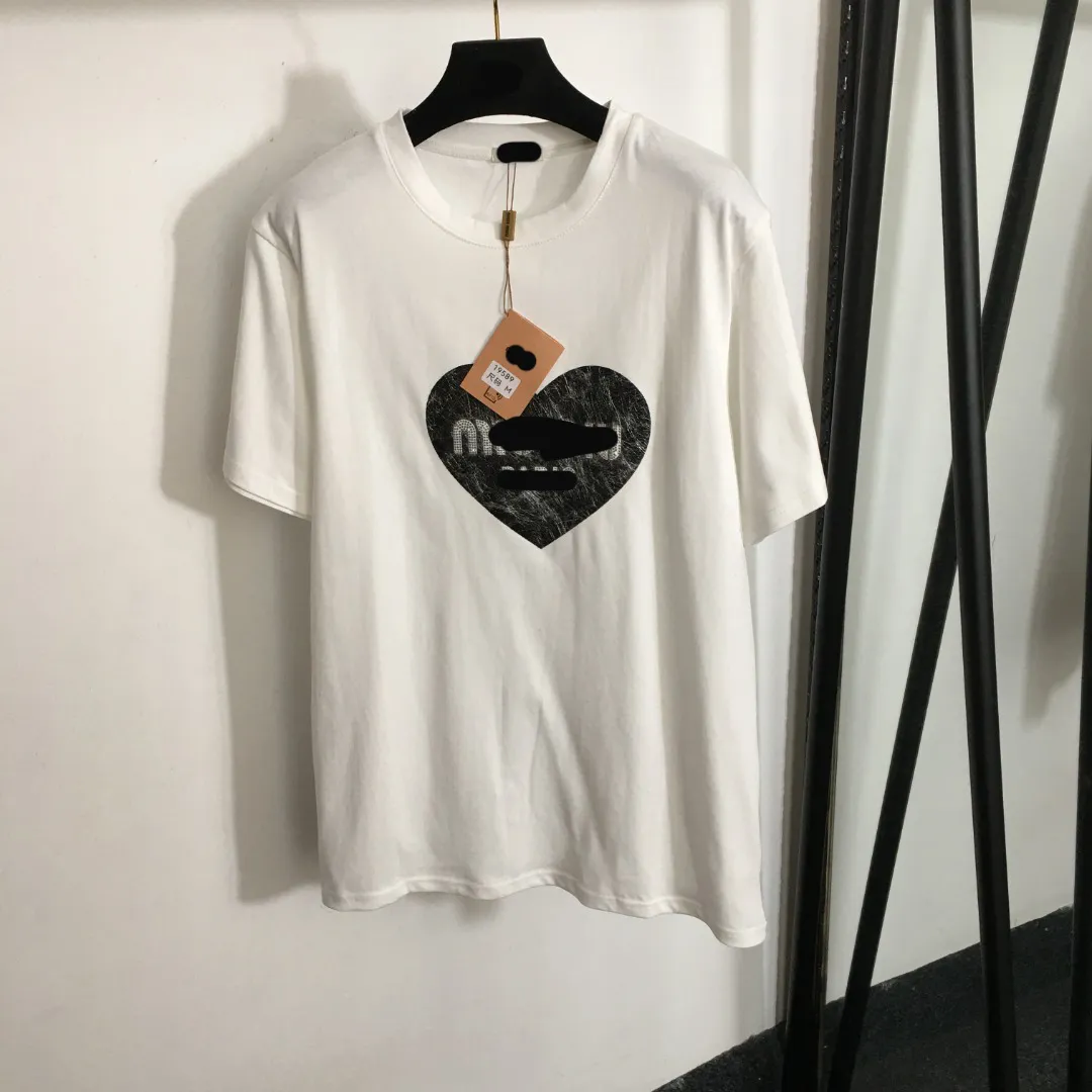 T-shirt féminin de concepteur de luxe 100% coton