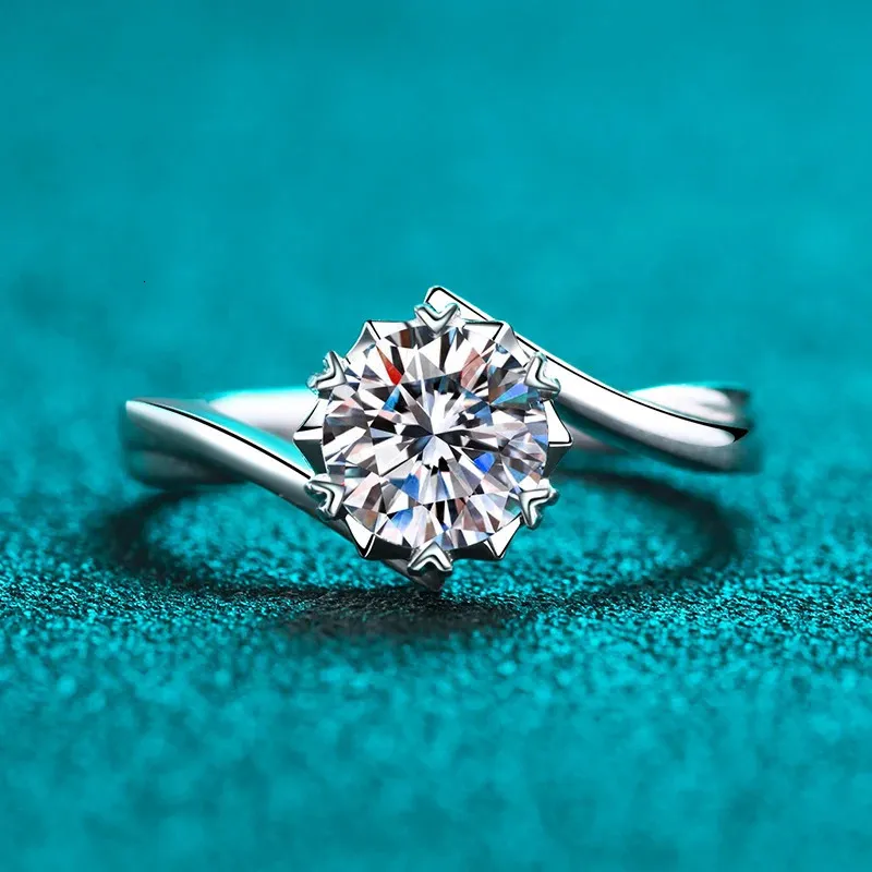 Certyfikowane pierścionki Tezzc D VVS1 dla kobiet zaręczyny Wedding Fine Biżuter