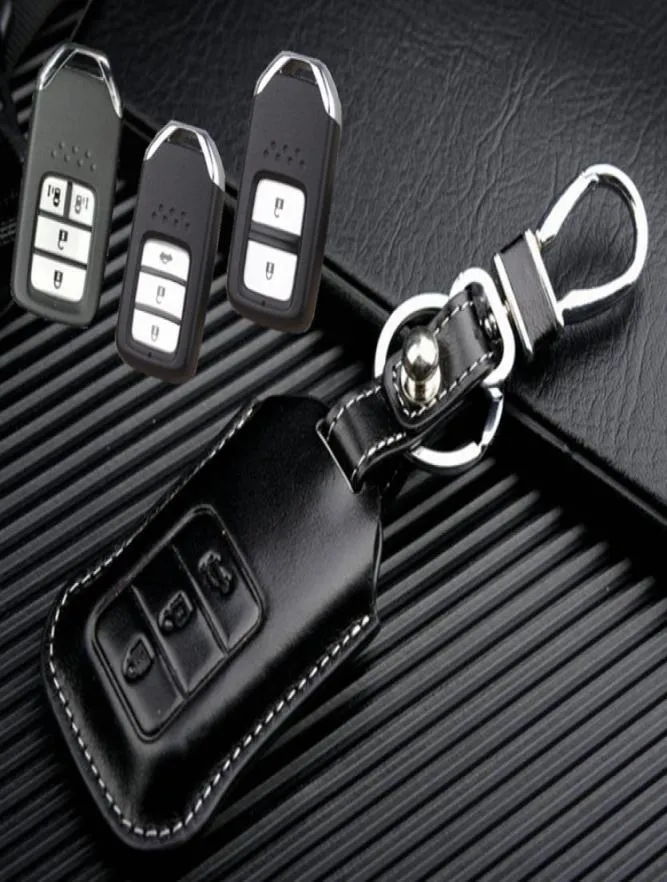 ホンダHRV CRV CRV CROSSTOUR 2015 2016 Accord Odyssey Smart Remote Keyless Key Case Holder Accessories6083521のレザーカーキーFOBカバー