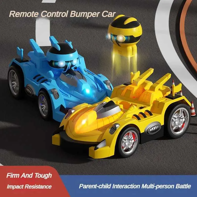 Auto modello Diecast Remote Control Auto Bumper Auto colorata Fun Interaction Drift Drift Battle Kart Collision Spray Toy J240417