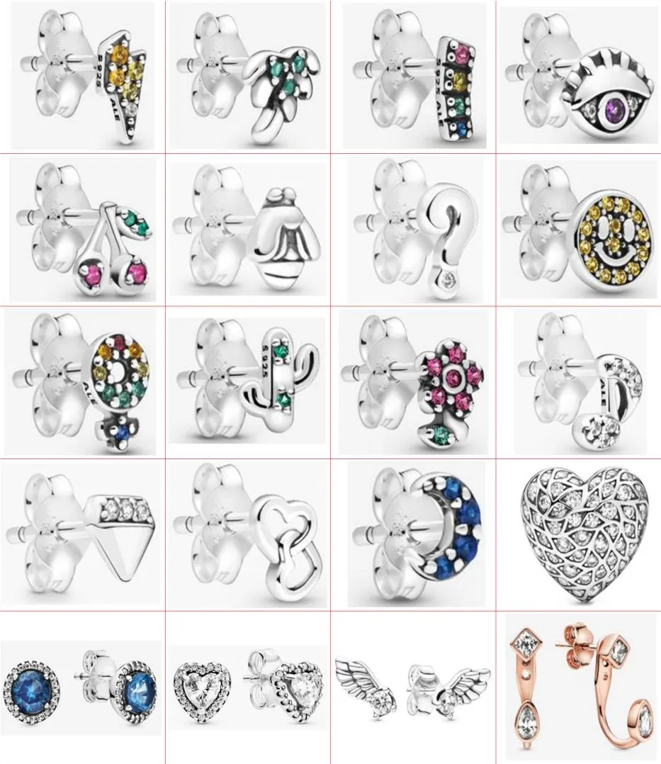 2021 Nieuwe stijl 925 Sterling Silver Fashion Classic Diy Cartoon Exquisite Creative Simple Earrings Jewelry Factory Direct S5044561