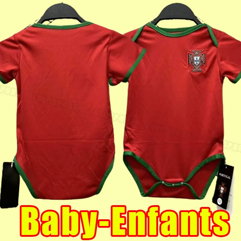 Baby 2024 Kinder Kit Fußball Trikots Portuguesa Joao Felix Bruno Fernandes Bernardo Andre Silva Diogo J Fußball Shirt Camisa de Futebol Kinderfans Enfants