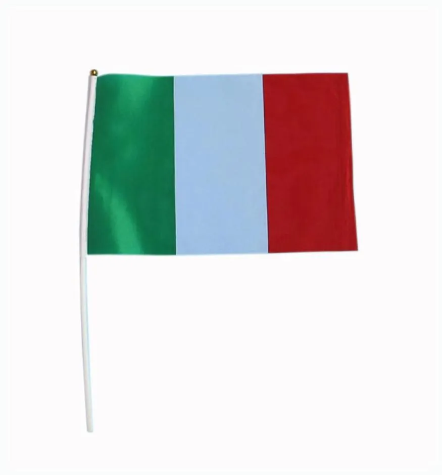 Флаг всей руки с пластиковым полюсом круглой головы1421см Италия Страна Флагпромот Флагпромот в небольшом размере 100pcslot6301121