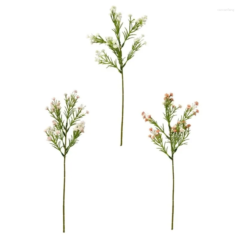 Dekorativa blommor kx4b 10pc konstgjorda gipsophila gren modernerna hem accent höjer inre dekorer