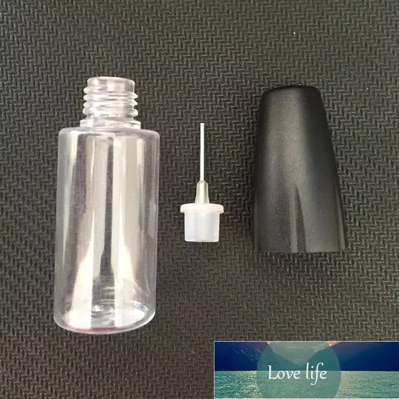 Enkel ny 10 ml plastdroppsflaskor med metallspetsar Tom nålflaska flytande husdjursplastbehållare för juice