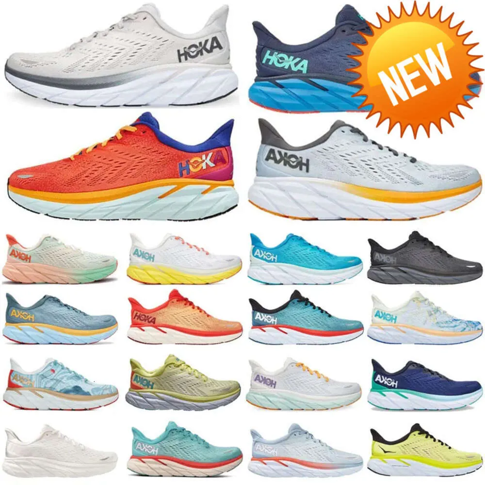 Wholesale 2024 Hoka One Clifton Athletic Shoe Running Shoes Bondi 8 Carbon X 2 Sneakers Shock Absorbing Road Fashion Mens Womens Top Designer