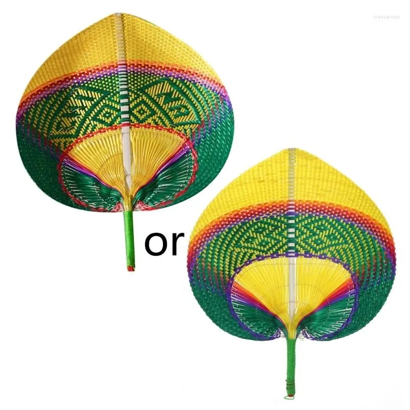 装飾的な置物竹織りファンの夏の冷却ファン