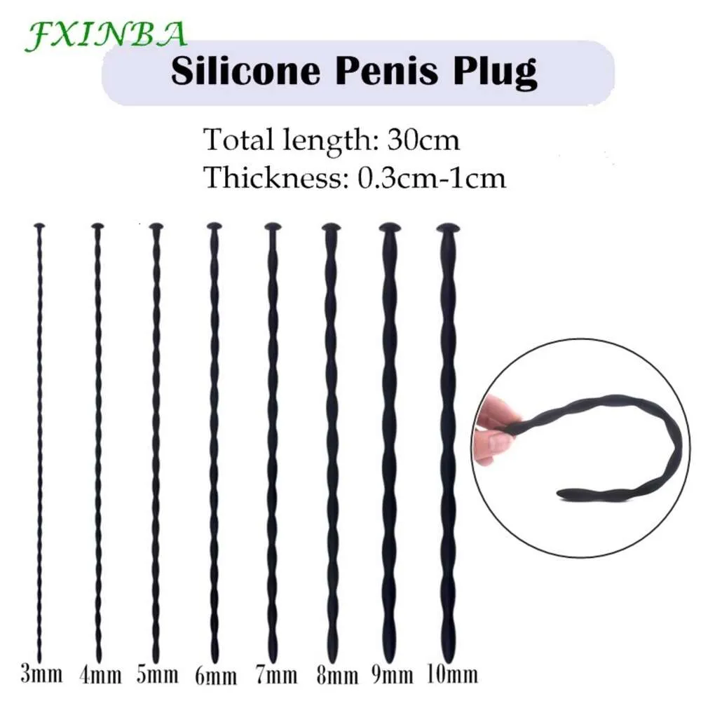 FXINBA 1/4PCS Силиконовый уретральный катетер стимуляция сексуальные игрушки для мужчин геев