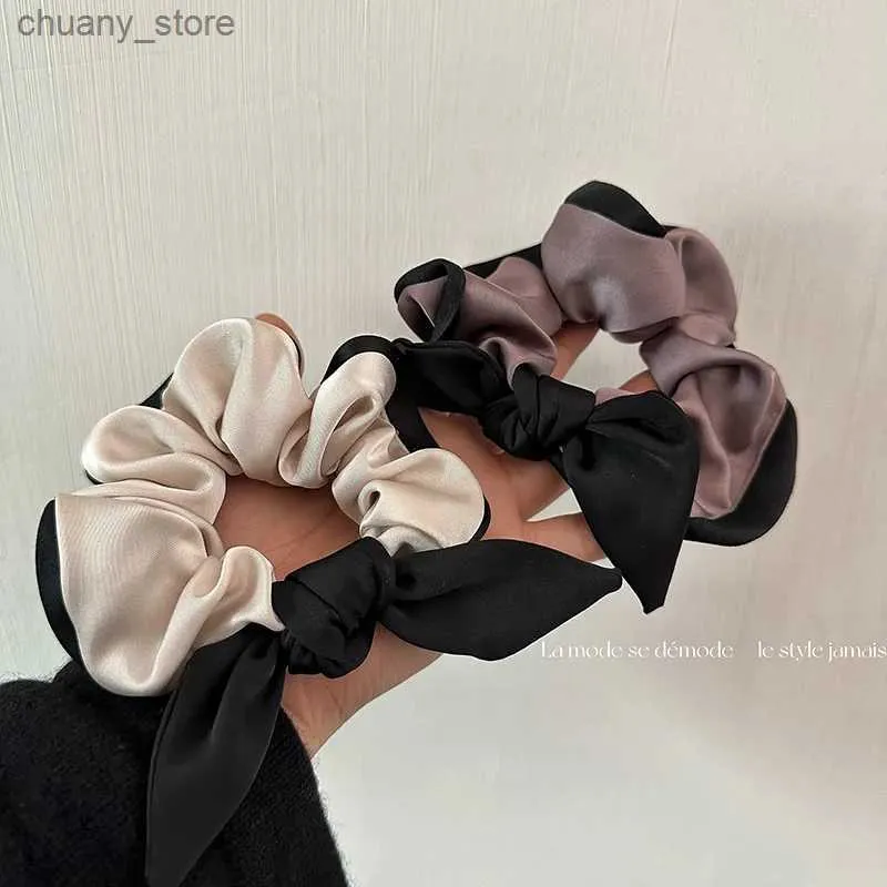Hair Rubber Bands Elastic hair bands accessories scrunchies large girls ties korean Yoga for women vintage bow butterfly Headwear Rubber ponytail Y240417