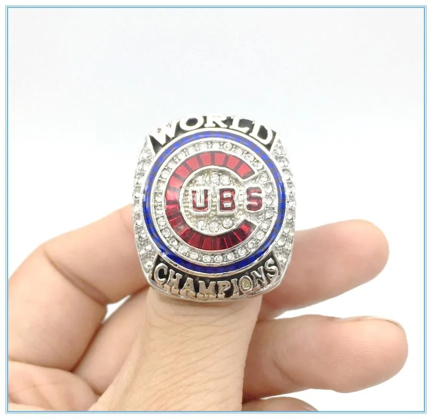 Baez Rizzo Bryant Zobrist 2016 Cubs World Baseball Championship Ring Souvenir Men Fan Gift 2019 Whole Drop 3298674