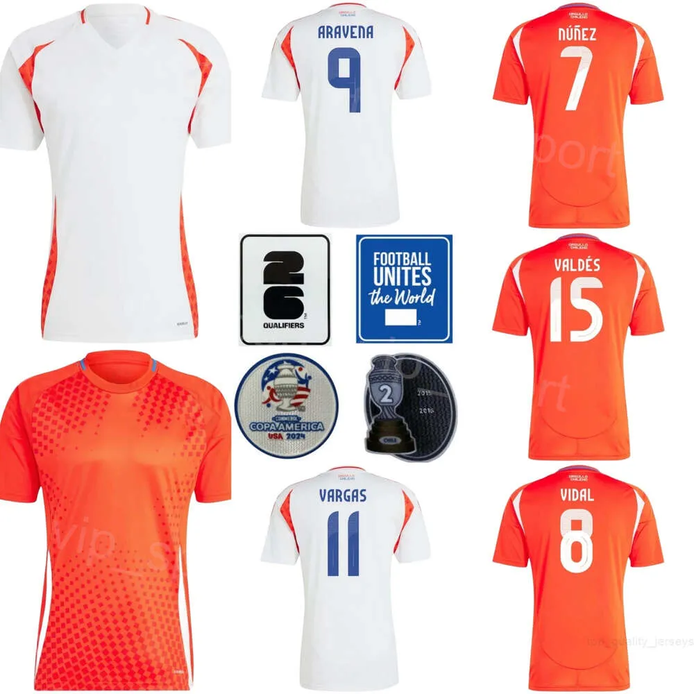 2024 Copa America Chile Soccer 2 Gabriel Suazo Jerseys 7 Marcelino Nunez 9 Victor Davila 19 Marcos Bolados Dario Osorio 5 Paulo Diaz Football Shirt Kits Team National