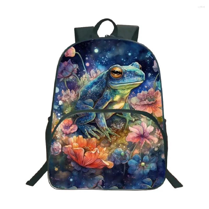 Plecak akwarelowy laptop lappack student student Kawaii Animal 3D Harajuku zamka mochilas kobiety Wodoodporne torby szudły