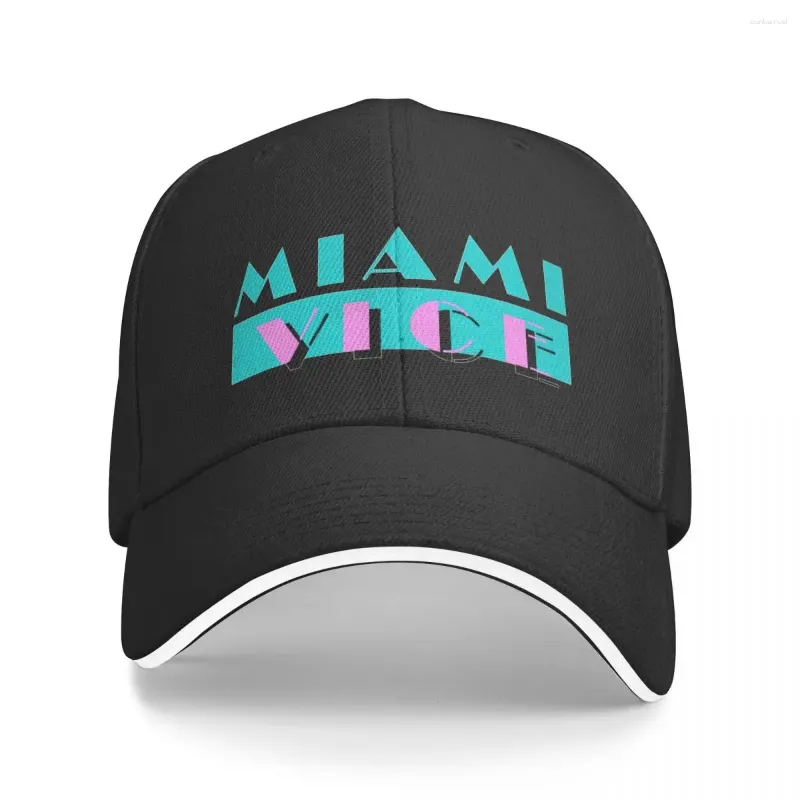 Bollmössor Miami Vice - TV -program Sidan Baseball Cap Fashion Beach Party Hats Luxury Men's Women's
