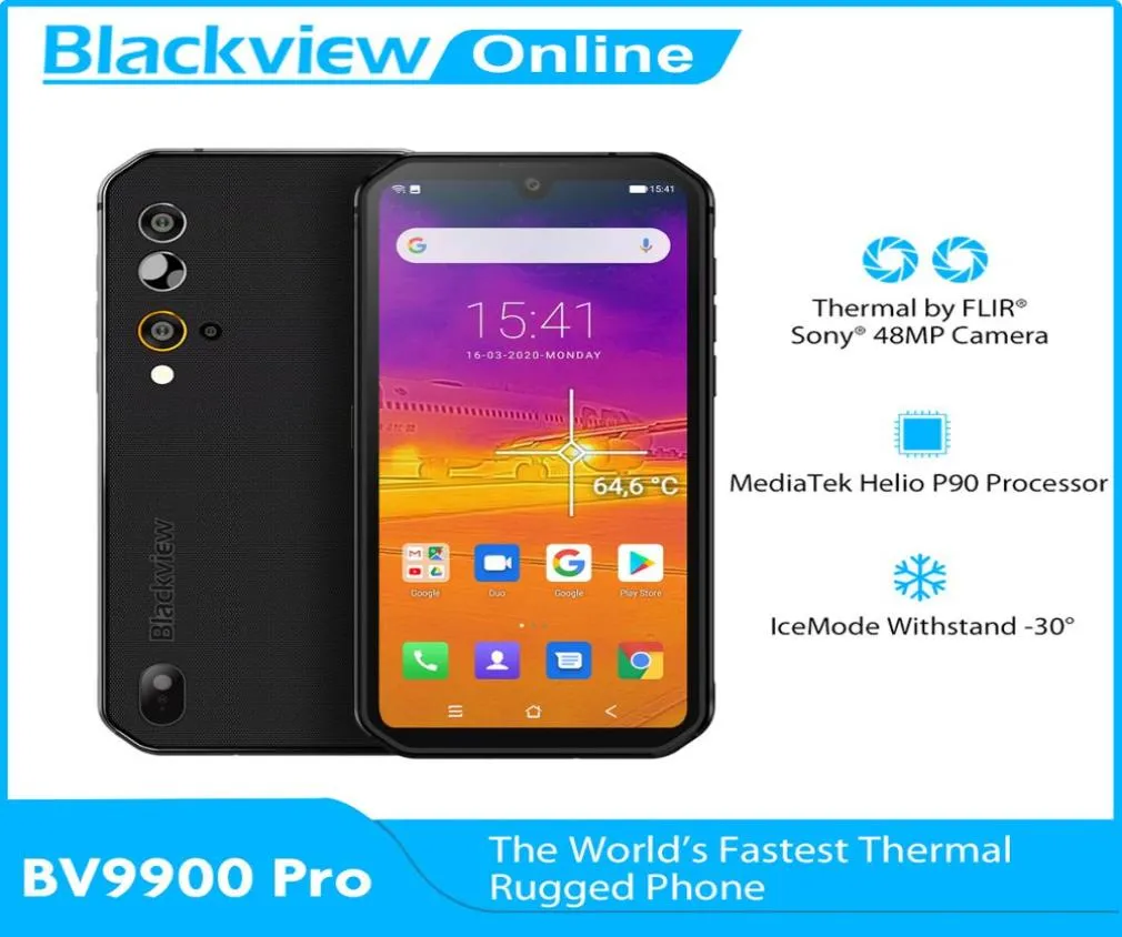 BlackView BV9900 Pro Helio P90 Thermal Camera Smartphone 8GB 128GB 584039039 IP68 Vattentät robust mobiltelefon NFC COLLPH3496658