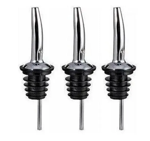 Stainless Steel Red Wine Stopper Cocktail Shaker Bar Tool Bakeware Liquor Spirit Pourer Spout With Rubber Stoppers LL