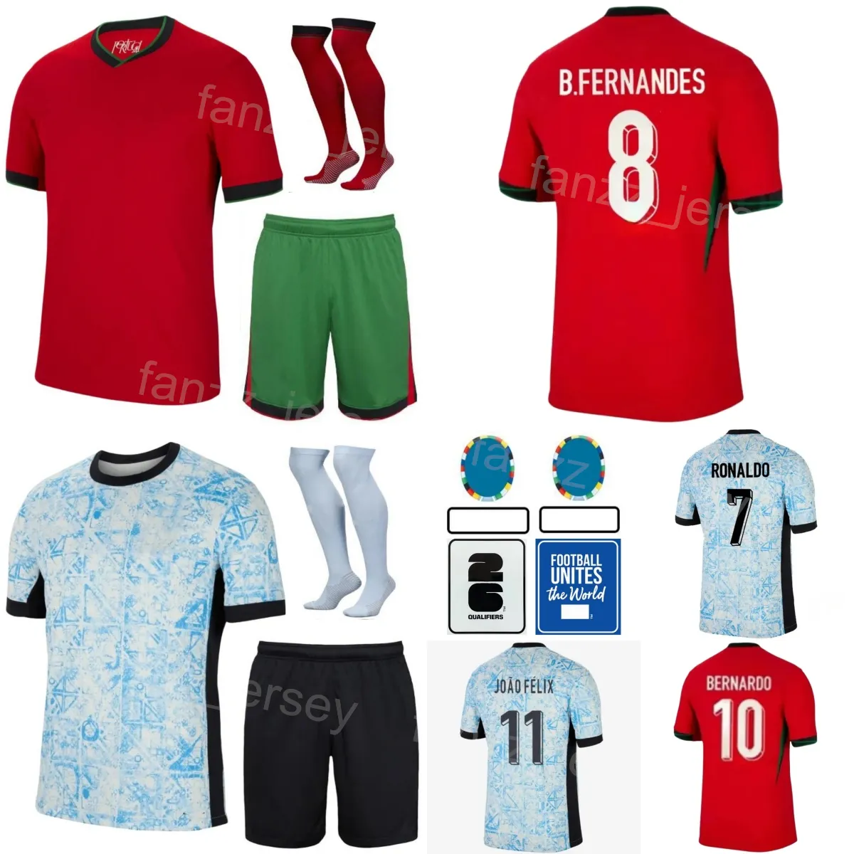 Евро Кубок Мужской Кид 2024 13 Pereira Soccer Jerseys 20 Joao Cancelo 1 Патрисио 10 Joao Felix 21 Diogo J 8 Moutinho 5 Guerreiro Football Kits