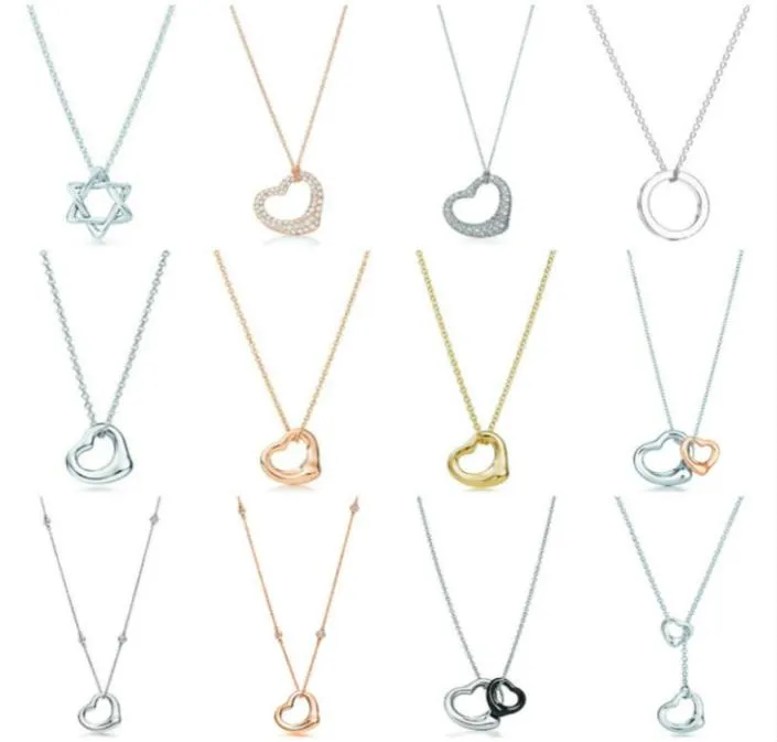 2021 Nieuw origineel 100 925 Sterling Silver Classic Love Double Love Ring Vorm ketting Ketting Rose Gold Silver Elegant Necklace 2004932