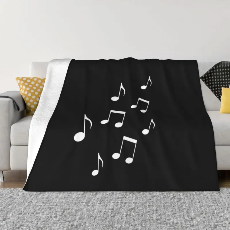 Blankets Music Notes Musician Gift Musical Symbols Throw Blanket Decorative Soft Plaid