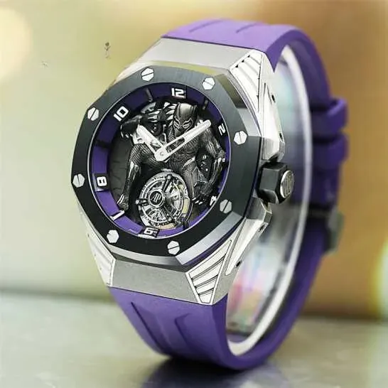ساعة كوارتز ميكانيكية AP Watch 26620io Concept Series "Panther" Floating Tourbillon Men's Watch
