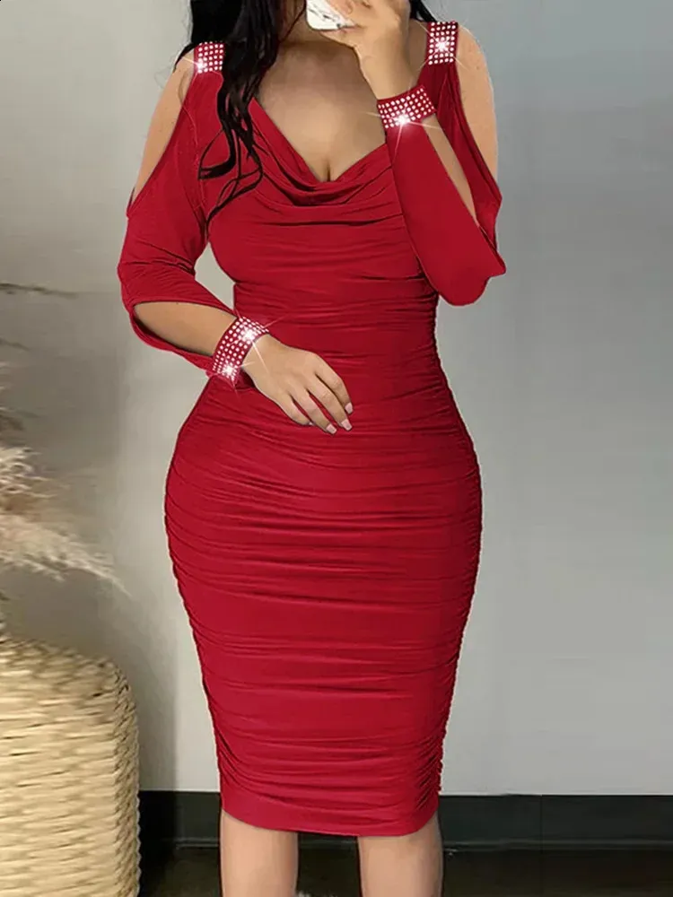 knee length dresses for ladies Women's Black Midi Dress Square Neck Bodycon Dress – ZINNTRA main image 0