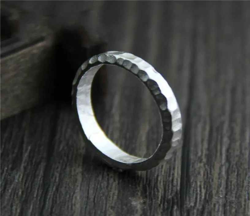 Oryginalny projekt ręcznie wykonany Pierścień Kobieta prostota 925 Srebrne otwieranie srebrne Regulowane Ring4985418