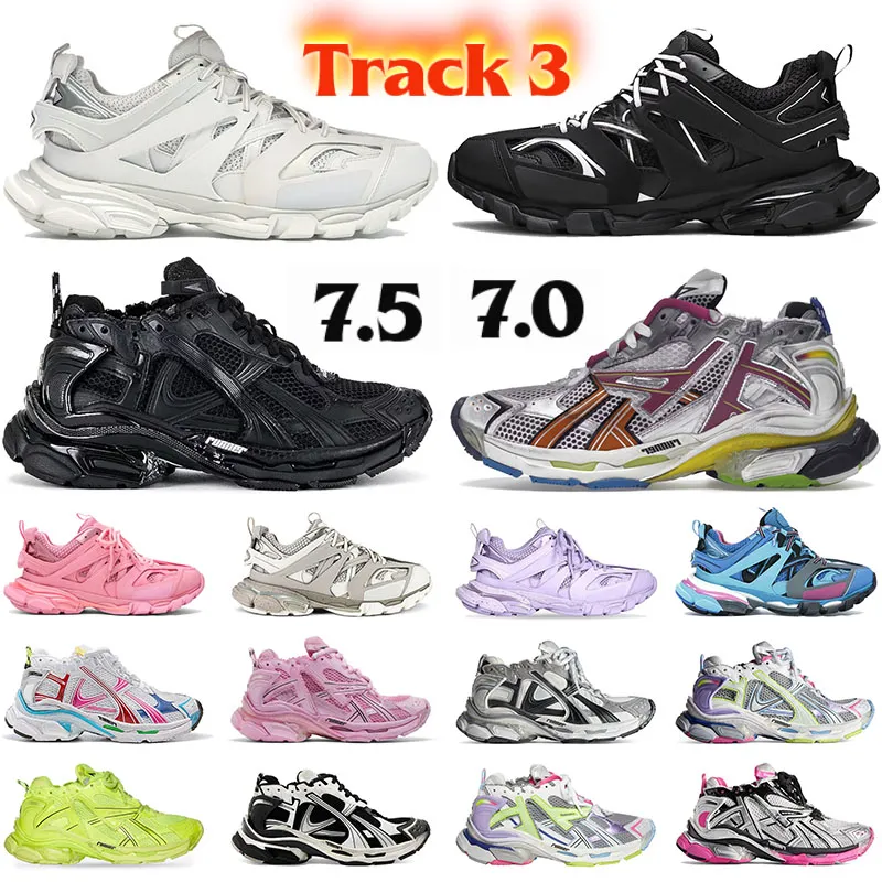 Track Runner 7 7.5 3 Designer Heel Women Men Dress Shoes Light Blue All Black White Pink Grootvader Beige Luxurys Designer schoenen Loafers Sneakers Woman Heren Trainers