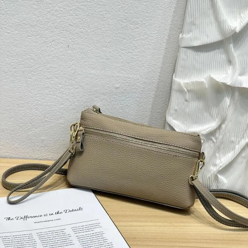 Culca di cravatta in pelle togo in pelle piccola borsa versatile per telefono femminile impugnatura minimalista del portafoglio da donna di alta qualità