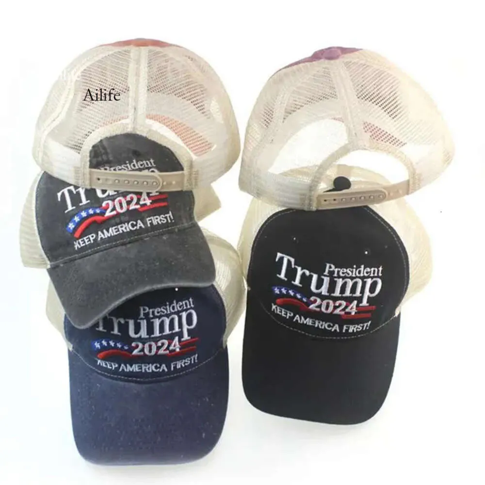 2024 Бейсболка Держите America First Hat 18 Styles Outdoor Sports Sports, вышитые Trump Hats 0417