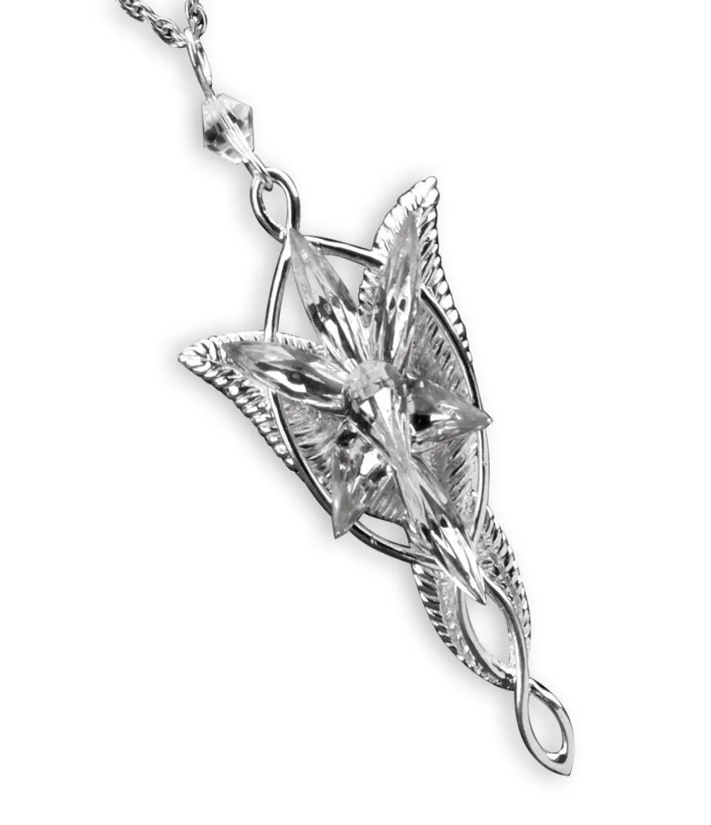 925 Sterling Silver Arwen Evenstar Pendant Halsband Silver smycken gåvor för kvinnor tröja halsband4693791