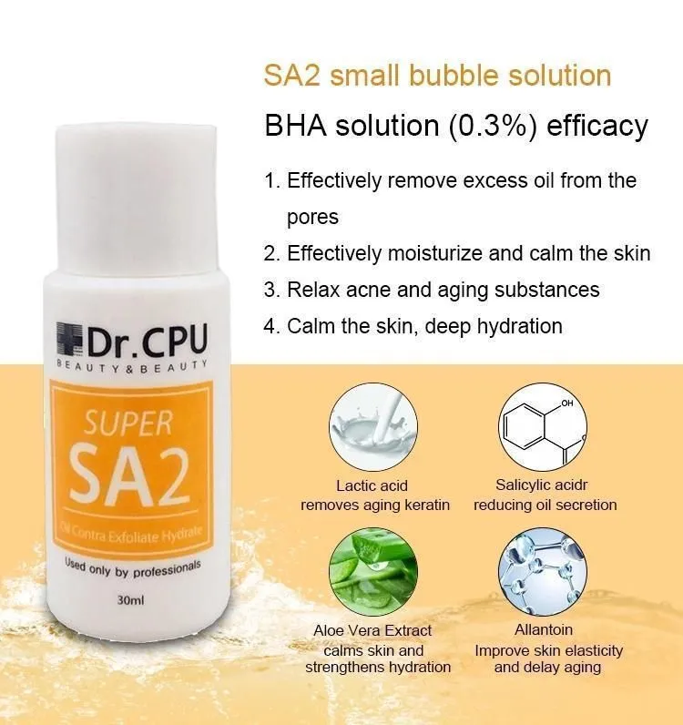 Concentrate AS1 SA2 AO3 Hydro Machine Aqua Peeling Solution Facial Special Liquid Serum Solution