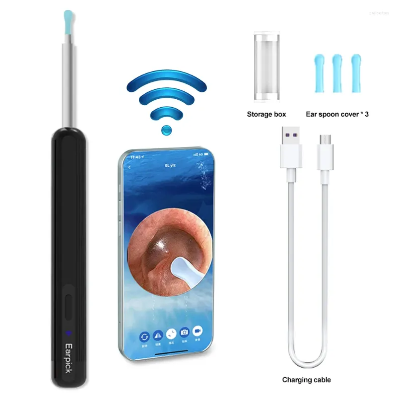 Wireless Visual Silicone Ear Spoon Endoscope Earpick HD 1080P Camera Wax Remover Luminous Otoscope Cleaning Tool