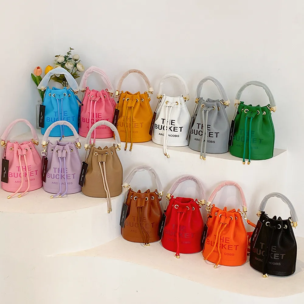 Bolsa de diseñador de alta calidad El cubo de cuero MJ para mujer, hombro de la mano, cubos de moda de la moda, bolsos de bolso de bolso de bolso de bolso de bolso