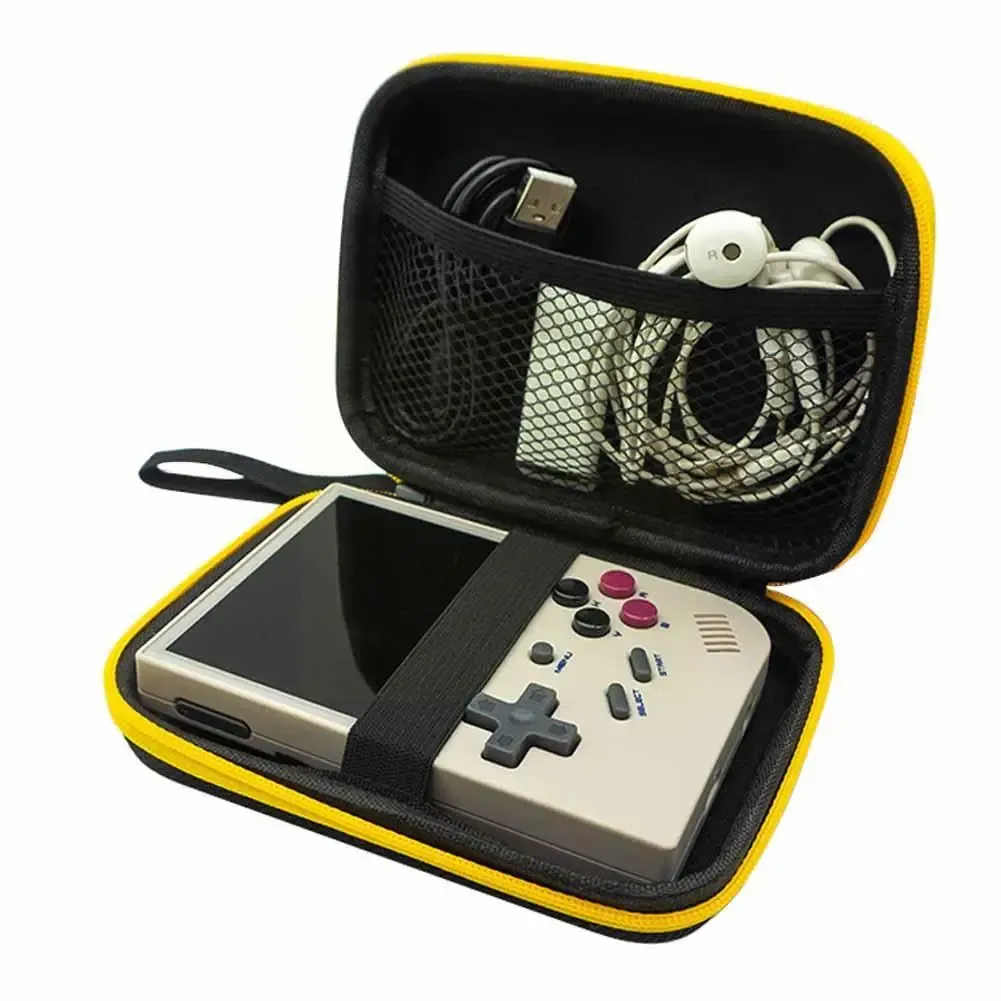 Przypadki 3.5 -calowe czarne obudowę do ręcznej konsoli gier wideo Wodoodporne torby do przenoszenia dla RG35XX Retro Handheld Gra Portable Mini Case Q1x8