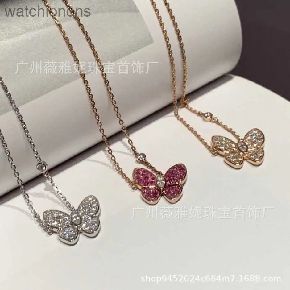 Collier de créateur de marque Vancelfe Luxury Collier Butterfly en diamant complet pour femmes 925 Silver Micro Set Gift Jeweliry de haute qualité de haute qualité