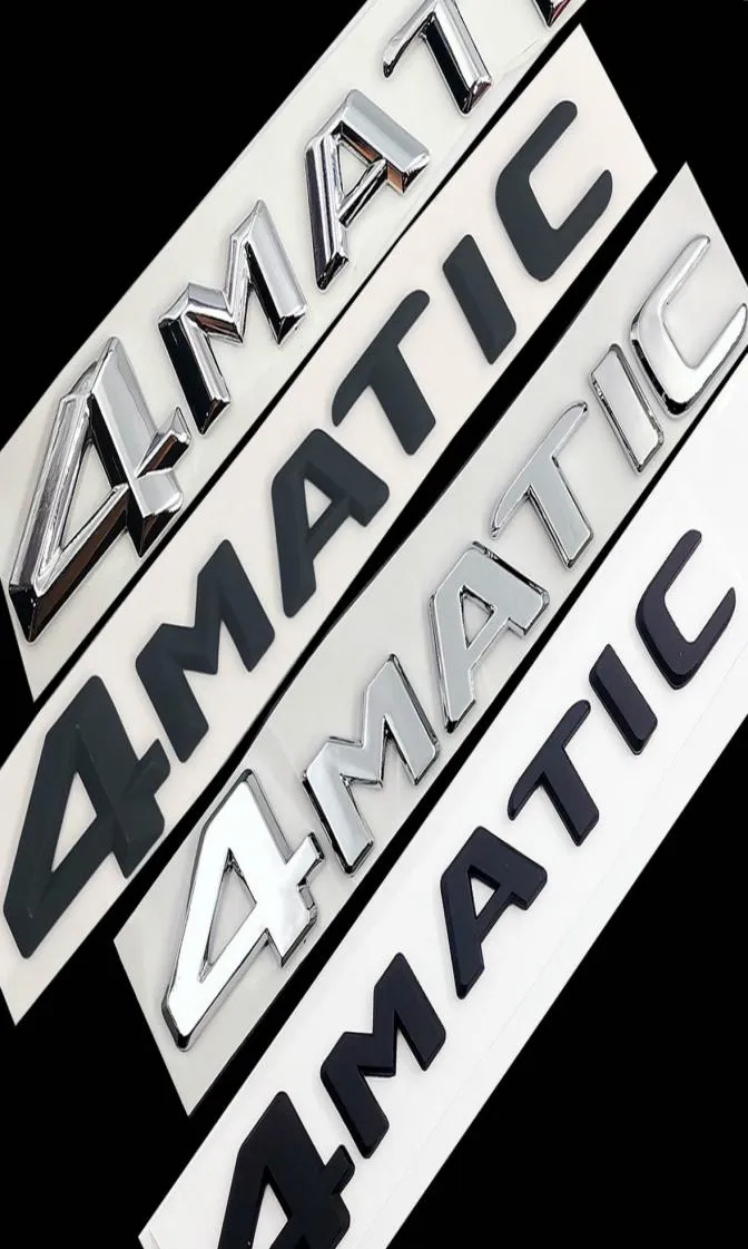 For Mercedes Benz A B C E G S ML SL CL GLA CLA Class AMG 4MATIC 4 MATIC Trunk Chrome Matte Black Letters Emblem Badge sticker2295871