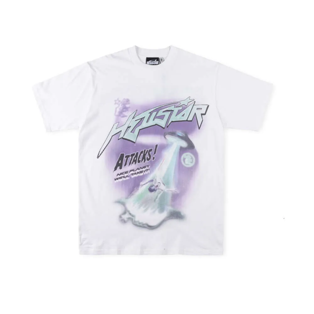 Hellstar Treve Designer T camisetas gráficas camisetas de luxo masculino camisetas camisetas Alien Alien e Womens Pure Cotton Casual Manuta curta
