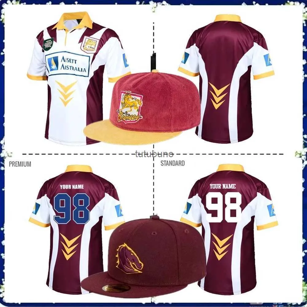 Brisbane Broncos Retro Mens Jersey 1998 2024 With Brisbane, Coronco, Heritage, Bordeaux Rugby