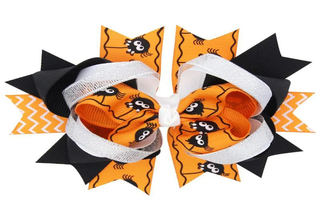 Nouvelles filles Halloween Hair Clips Halloween Boutique Hair Bows Hairclips Childrens Hair Accessories Baby Boutique Bow Barrette7295890