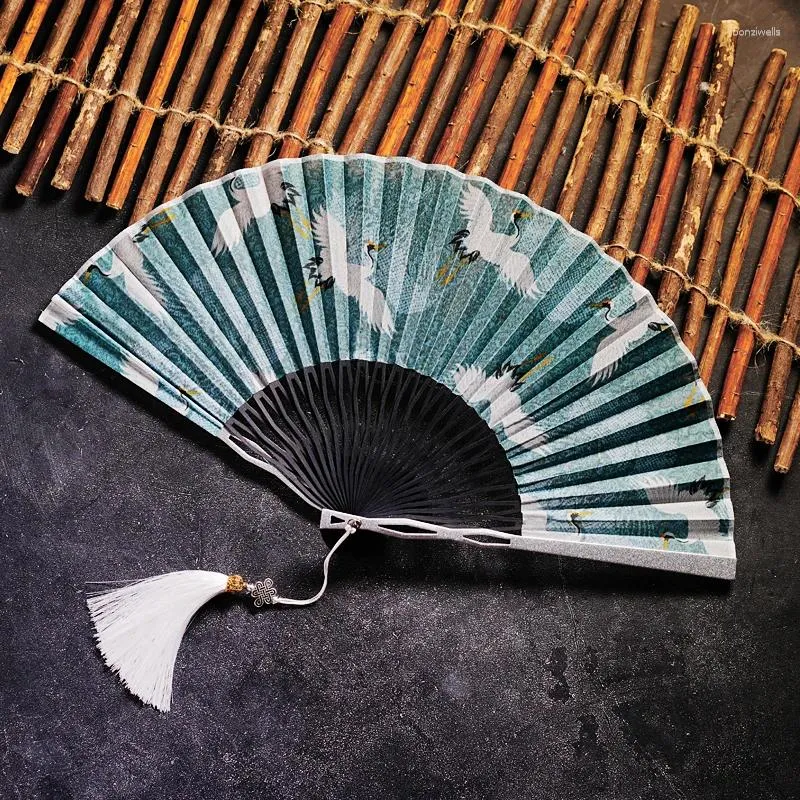 Decorative Figurines Aluminum Alloy Side Strand Chinese Style Folding Fan Unisex Han Clothing Cheongsam Foldable Portable Japanese Complex