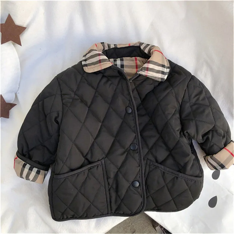 Projektantka dla niemowląt kurtka bawełniana luksusowa wysokiej jakości kurtka dla dzieci dziewczęta chłopcy ciepłe wiatroodporne kurtka dla dzieci Rozmiar 100 cm-160 cm A8