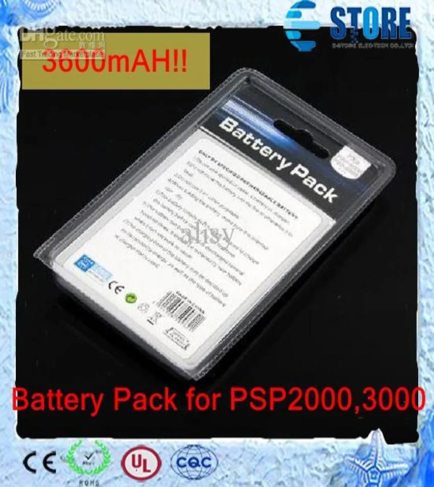 3600mah 3 6v battery pack for sony psp 1000 psp2000 3000 brand new and express white box package3973417