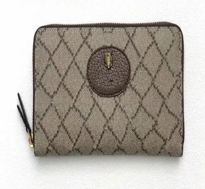 Hela kvinnor039s läder plånbok multicolor designer kort plånbok korthållare kvinnor handväska klassisk blixtlås med fickpocken bokstav 7056344