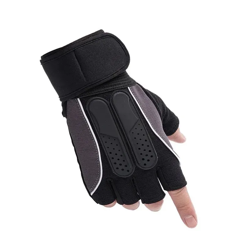 Workout Gym Gloves Weightlifting Fingerless Gloves Mens Womens Padded Non-Slip Palm Protection Wrist Covers