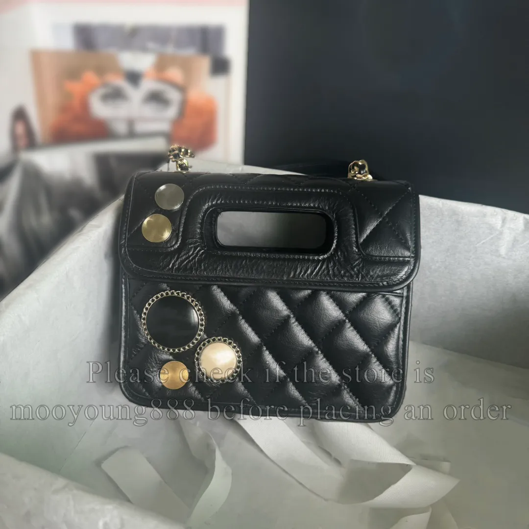 Classic Flap Quilted Bag 20cm Small Shoulder Bags Genuine Leather