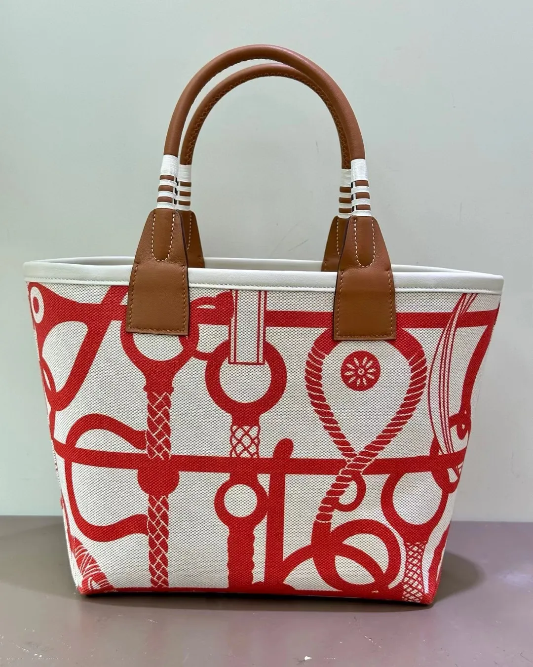 Canvas en echte lederen bakken 25 cm het nieuwste designer pluim luxe merk vrouwen tote mama tas grote capaciteit mode kleurrijke hoogwaardige handtassen 2701