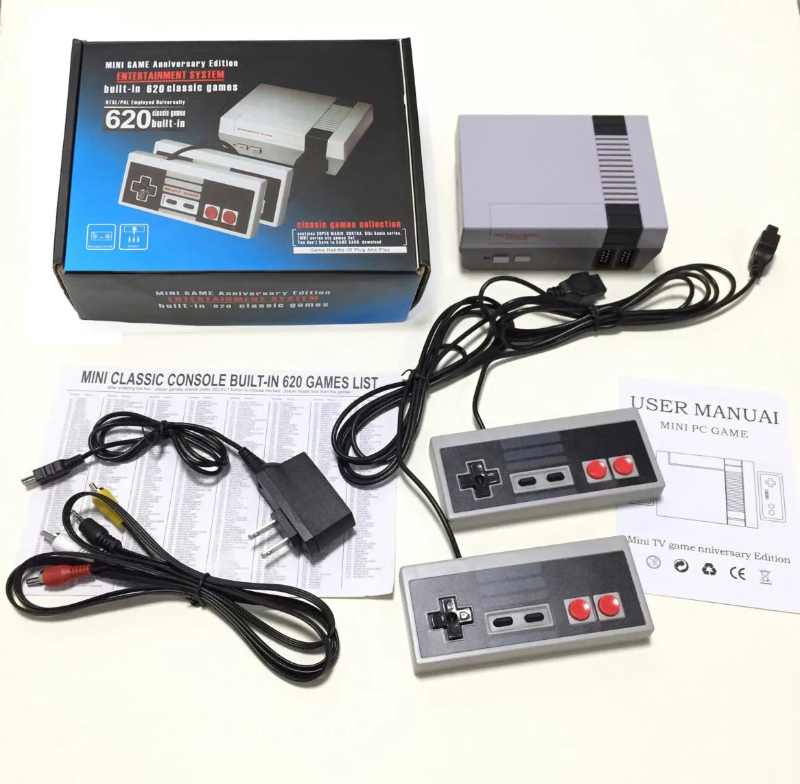 Factory Mini TV kan 620 500 Game Console Video Handheld opslaan voor NES Games -consoles met Retail Box5494622