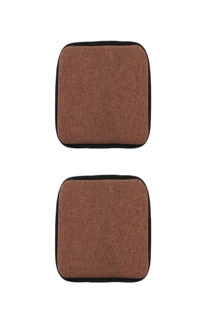 Set of 2 30x40cm Brown Home Chair Cushion Dining Chair Pads Easy To Care8804005